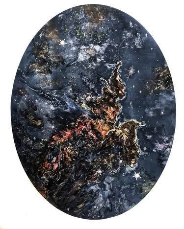 Original Realism Outer Space Printmaking by Ivette Rojo