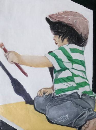 Original Expressionism Children Drawings by Abdullhakim Al-Shaibi