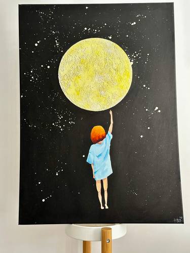 Original Surrealism Outer Space Mixed Media by Aleksei Rumjantsev