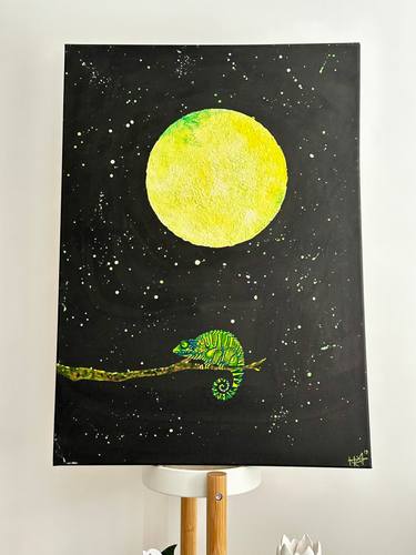 Original Surrealism Outer Space Paintings by Aleksei Rumjantsev
