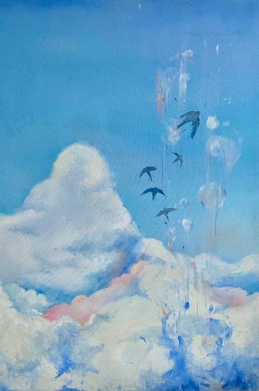 Print of Abstract Expressionism Outer Space Paintings by Ann Cebanu