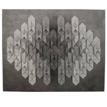 Original Abstract Geometric Mixed Media by Melanie Wong