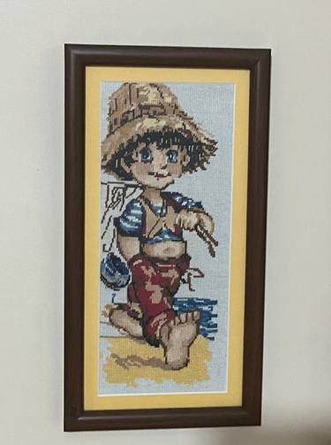 Original Art Deco Children Mixed Media by Hafize Keskin