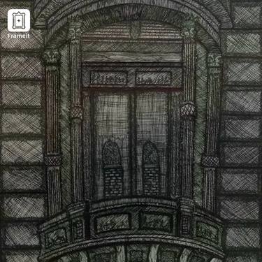 Original Black & White Architecture Paintings by Rawan Agbaria