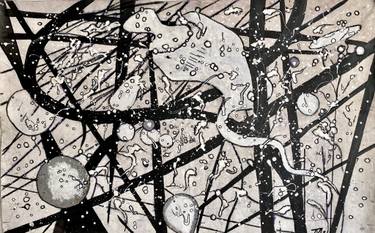 Original Abstract Expressionism Time Paintings by Todd Monaghan