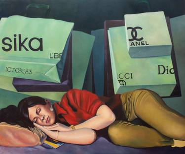 Original Classicism Women Paintings by Alfons Montes De Oca