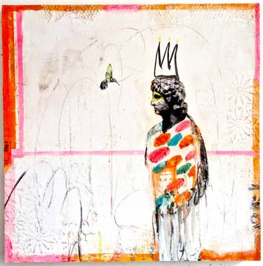 Original Abstract Expressionism Classical Mythology Mixed Media by Maryline Lemaitre