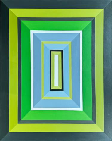 Original Abstract Geometric Paintings by Elena Alexander