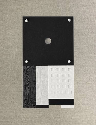 Original Bauhaus Abstract Mixed Media by Gyula Takács