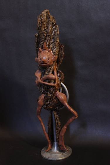 Original Surrealism Fantasy Sculpture by Christine Santini