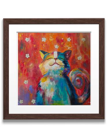 Original Modernism Cats Mixed Media by Swetha Jakulla