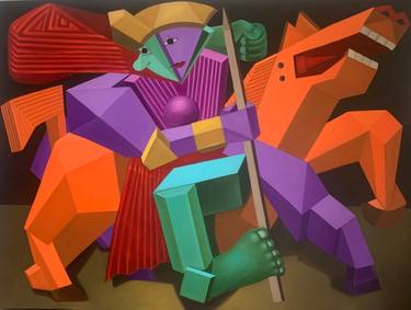 Original Cubism Classical Mythology Paintings by Dahlan St