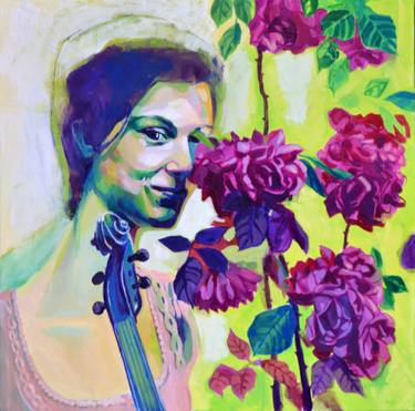 Original Figurative Garden Paintings by Anna Masiul-Gozdecka