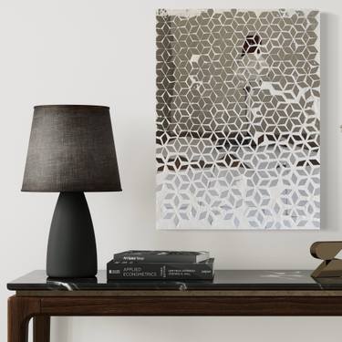 Original Abstract Light Mixed Media by Parisa Nabard