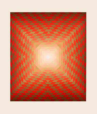 Original Op Art Geometric Paintings by Amelie Lambert