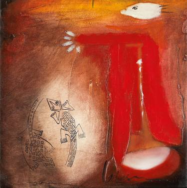 Original Surrealism Time Painting by Beatriz Ledesma