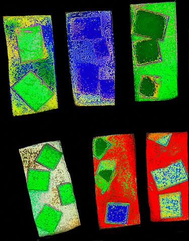 Original Algorithmic Abstract Mixed Media by Kristy Copenhaver