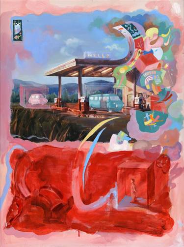 Original Surrealism Fantasy Painting by Yerkezhan Abuova