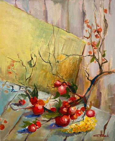 Original Abstract Still Life Painting by Amalie Galstyan Pujos