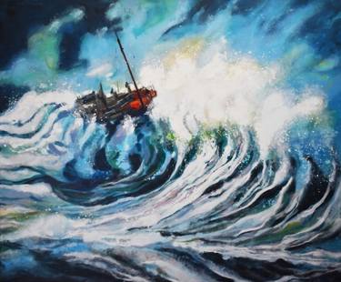 Original Abstract Seascape Painting by Trujillo Artgallery