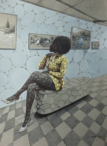 Original Abstract Expressionism People Drawings by Damola Adeyemo