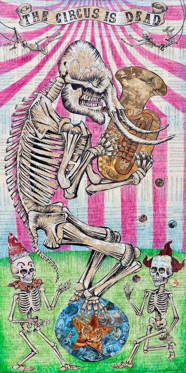 Original Figurative Performing Arts Collage by Josh Cote