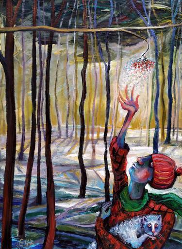 Original Figurative Tree Paintings by Elisheva Nesis