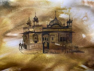 Original Abstract Expressionism Architecture Paintings by Laraib Qureshi