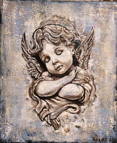 Original Classicism Religion Mixed Media by Viktor Vámos