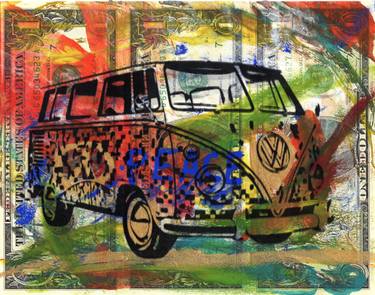 Original Street Art Car Mixed Media by Wolfgang Waeger