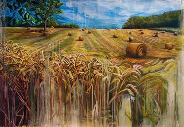 Original Impressionism Rural Life Mixed Media by River Davis