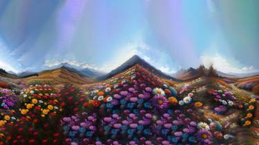 Original Artificial Intelligence Landscape Digital by Beautiful Art