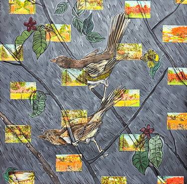 Original Contemporary Nature Mixed Media by Carole Bolger