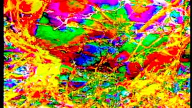 Original Abstract Outer Space Mixed Media by Steve Fishman