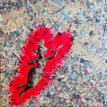 Original Abstract Expressionism Body Collage by Michelle Filips