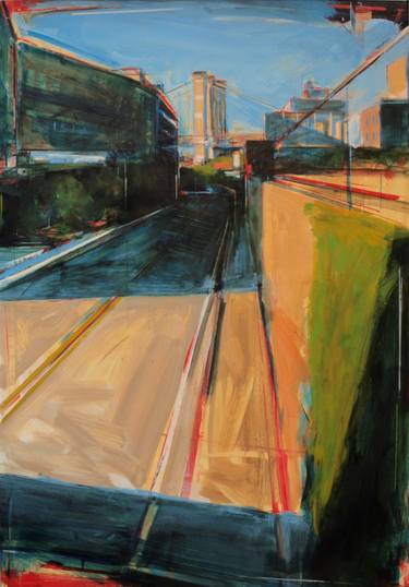 Original Abstract Cities Paintings by Tom Voyce