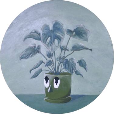 Original Surrealism Cartoon Painting by Agum Gum