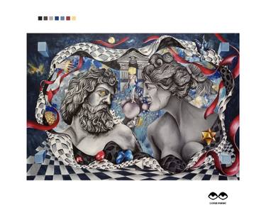 Original Abstract Expressionism Classical Mythology Paintings by Iman Khakbaz