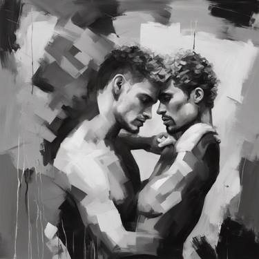 Original Black & White Erotic Digital by Andrea  Warkus