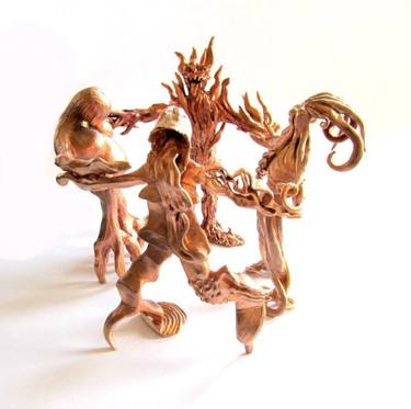 Original Abstract Expressionism Classical Mythology Sculpture by Melanie Rundel-Milzner