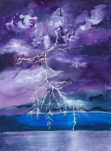 Original Expressionism Nature Painting by Magdalena Kalieva