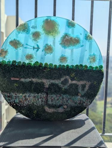 Original Art Nouveau Landscape Mixed Media by Deshna Jain