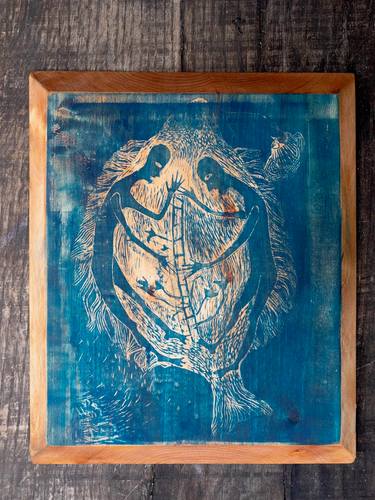 Original Abstract Animal Printmaking by Ugnė Rudinskaitė