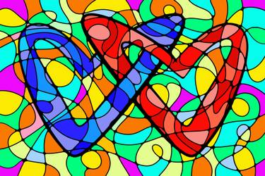 Original Pop Art Love Digital by Ante Mjehovic