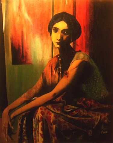Original Art Deco Fashion Painting by Triptoalley Art