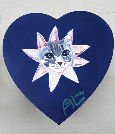 Original Expressionism Cats Paintings by Assya Lucky