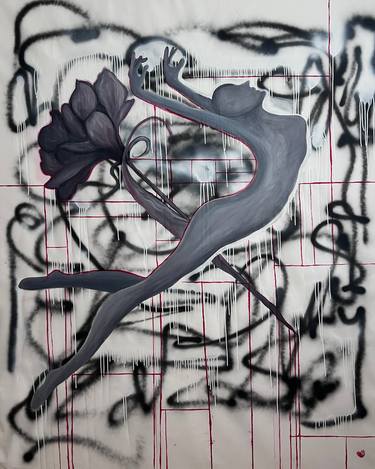 Original Surrealism Women Mixed Media by Eliaz 22