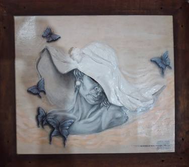 Original Abstract Expressionism Women Mixed Media by Jonatan Gerardis