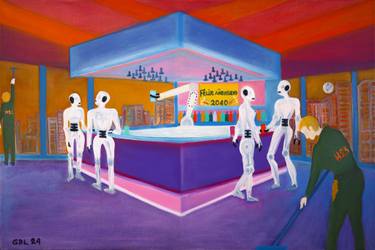 Original Artificial Intelligence Science/Technology Paintings by Gustavo De Leon De Mula