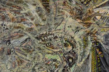 Original Abstract Expressionism Fantasy Mixed Media by Daniel Schwartz